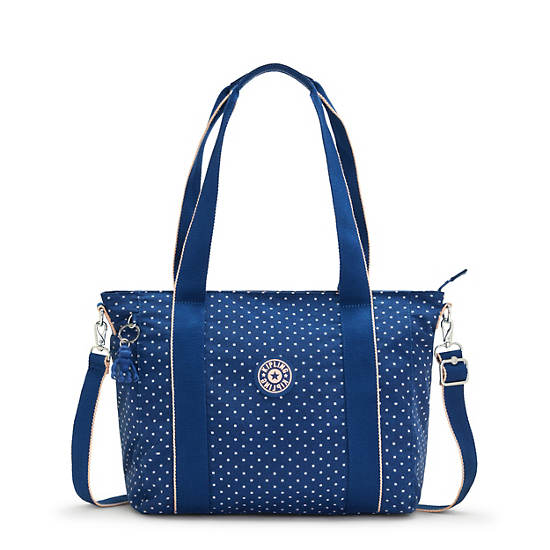 Kipling Asseni Small Printed Tote Tassen Blauw | België 1748KO